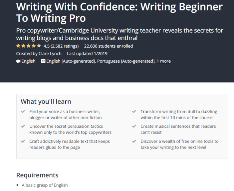 The best blog writing courses online - Copify blog 3